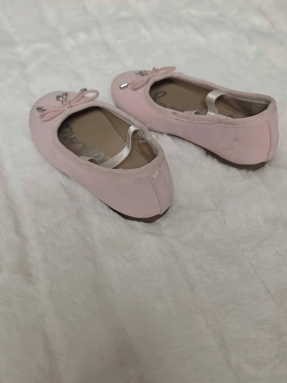 Sam Edelman Girls' Light Pink Bow Ballet Flats